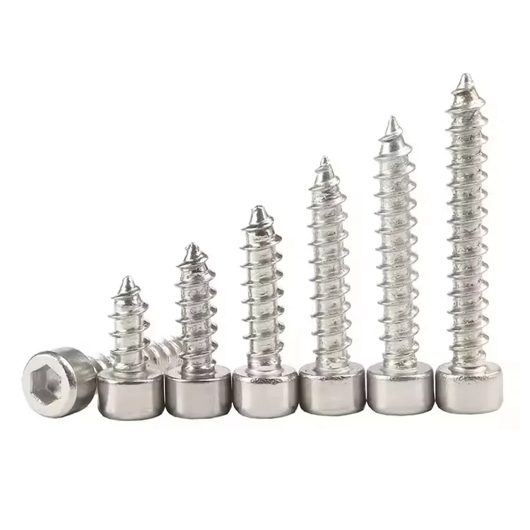 304 stainless steel cylindrical head hexagonal self-tapping screws hexagonal screws M2M2.6M3M3.5M4M5