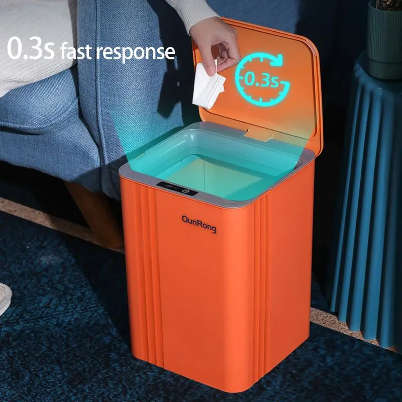 manufacturer Indoor Rechargeable Automatic Intelligent Trash Can ABS Plastic Sensor Smart Trash Bin