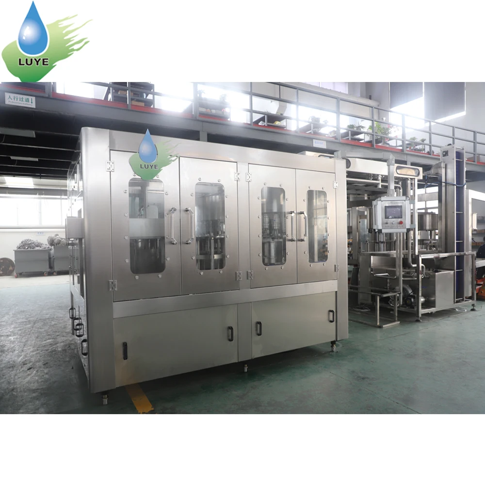 Rotary sparkling automatic Pure mineral water filling and sealing machine/plant/project