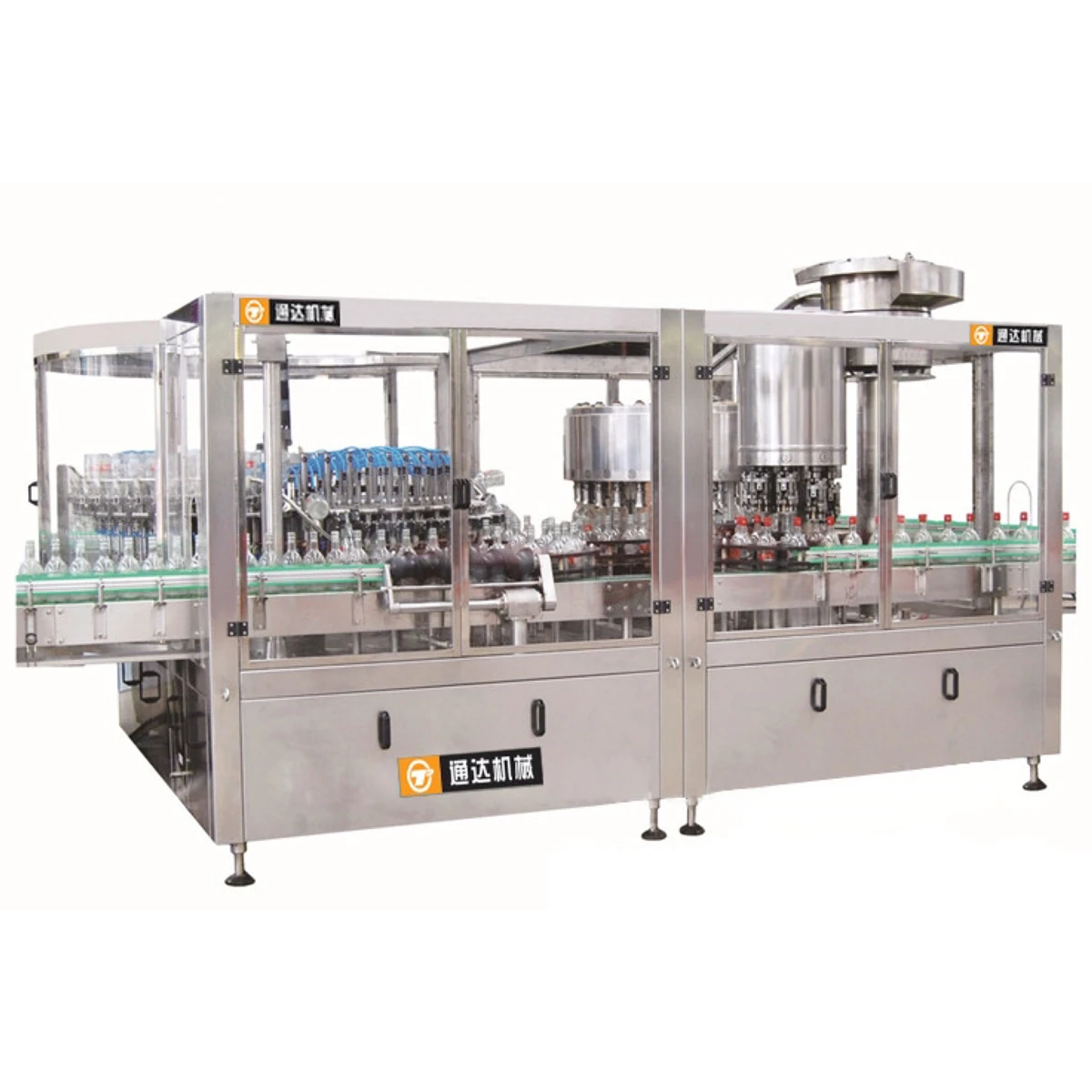 Fully automatic 3 in 1 filling machine wine bottle washing machine filling capping machine