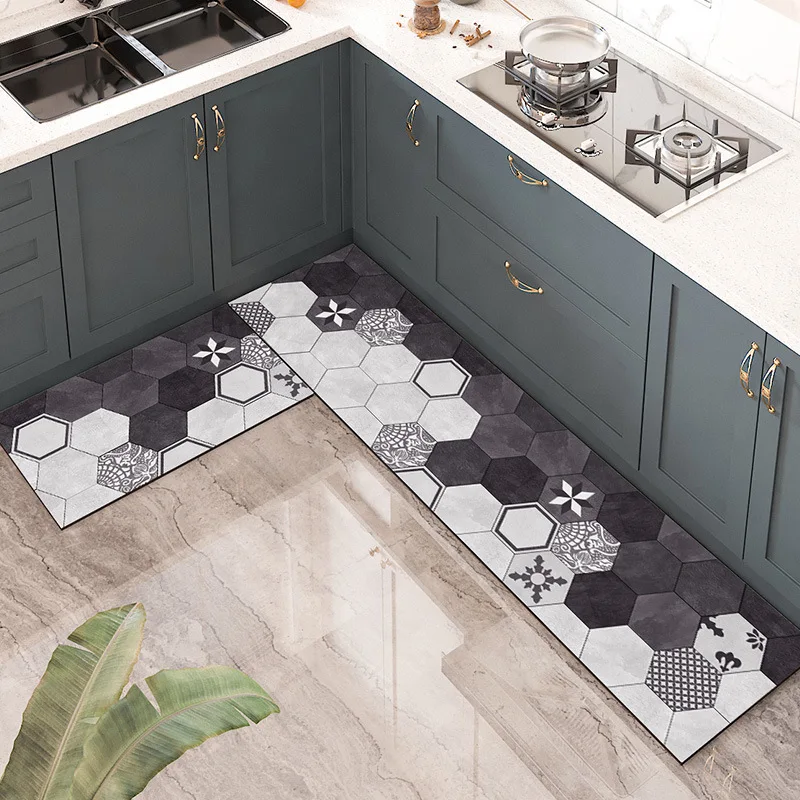 Non-Slip Cushioned Anti-fatigue Comfort Custom Absorbent Mat Set Floor Kitchen rugs