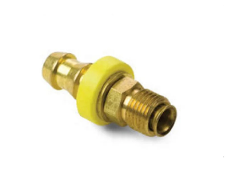 Brass color push- on hose barb rigid tube adapter