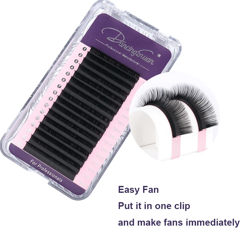 
Lash Trays Fans 03 Mega Lashes Extensions Russian Silk Private Label Eyelashes Size Classic Volume Mink Eyelash Extension 