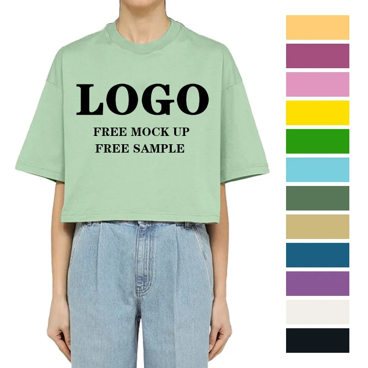 Custom Wholesale Cotton Tee Oversize Women Fashion New Tops Casual Tshirt And Shorts Set Vintage In Bulk Korean Clothes Tee