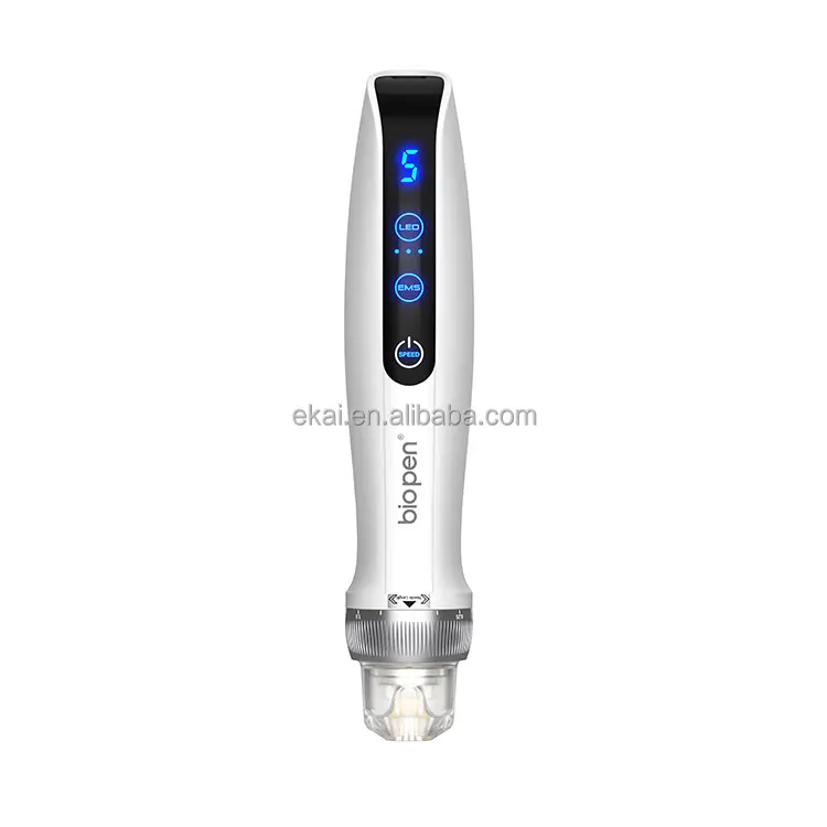 EMS Microneedling Red Blue Light Bio pen Q2  Skincare Solution Muti Functional  with Anti-inflammatory Smooth and Soft Face