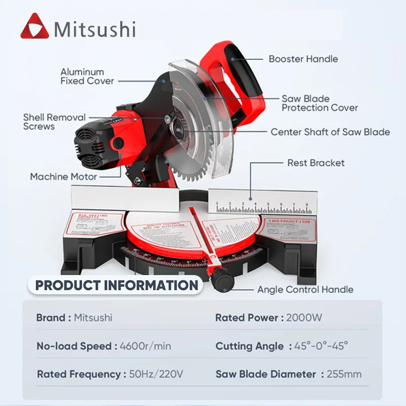 Mitsushi Wholesale Hot Sale Power Tools Power Miter Saw Premium Power Miter Saw with Favorable Price