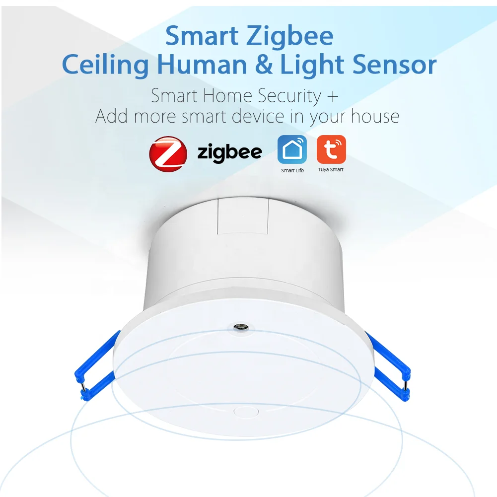 Детектор присутствия человека Zigbee потолочный датчик движения миллиметровый волновой радар технология наблюдения за сном для пожилых