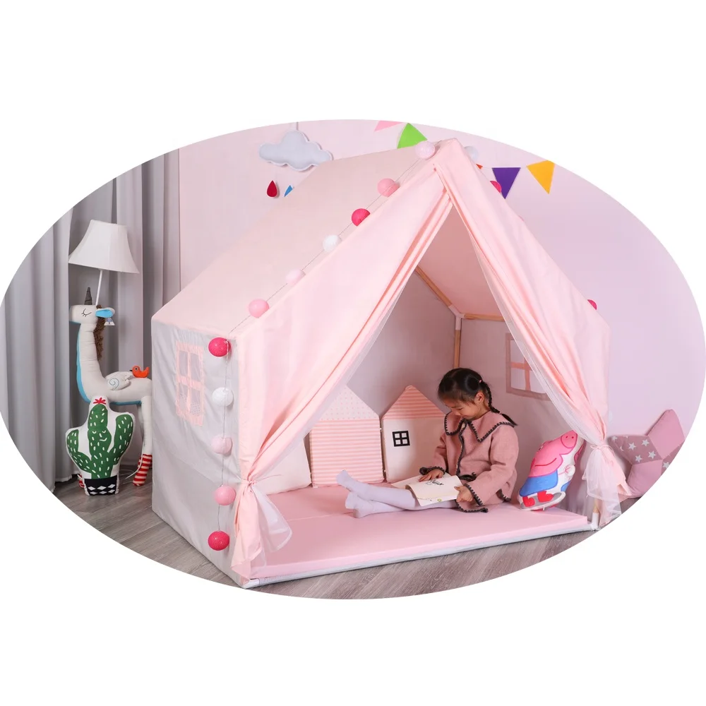 Non-Toxic Playhouse Kids Tent 2 to 5 Years Princess Castal Fairytale Baby Play House Tent for Playing  Indoor and Outdoor