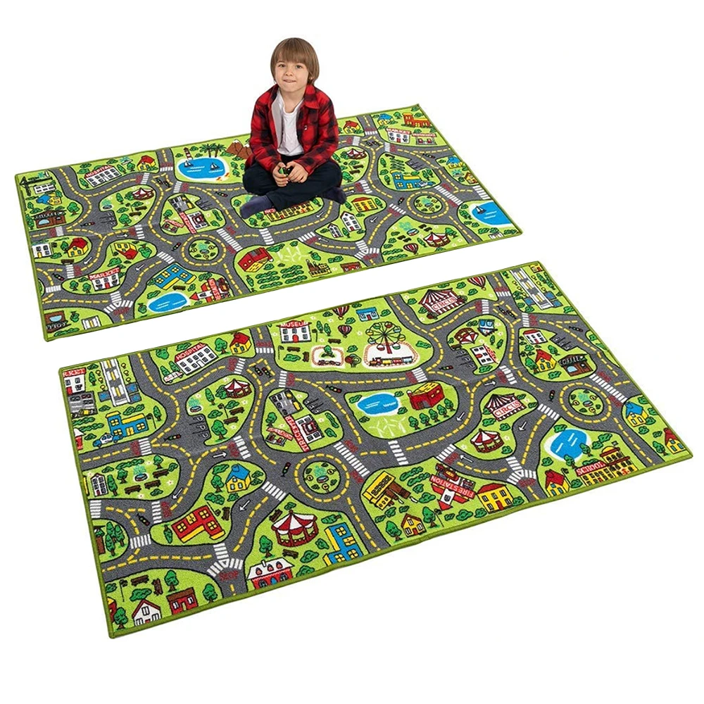 
Custom City Road Kids Learning Play Mat For Baby Rugs carpet 
