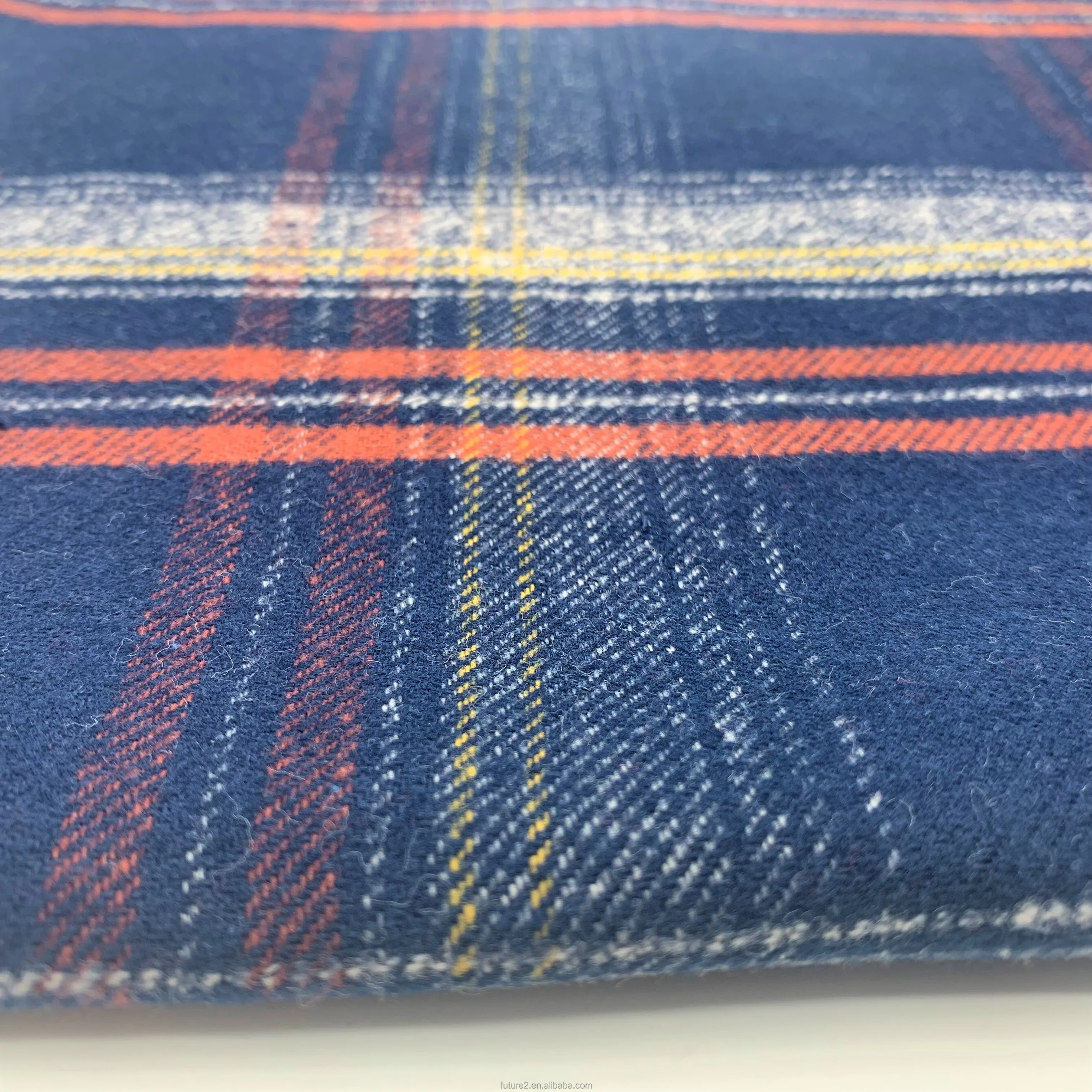 GF China Factory Wholesale Sales Pima Cotton Fabric Soft and Comfortable 100% Cotton Twill Flannel for Garments