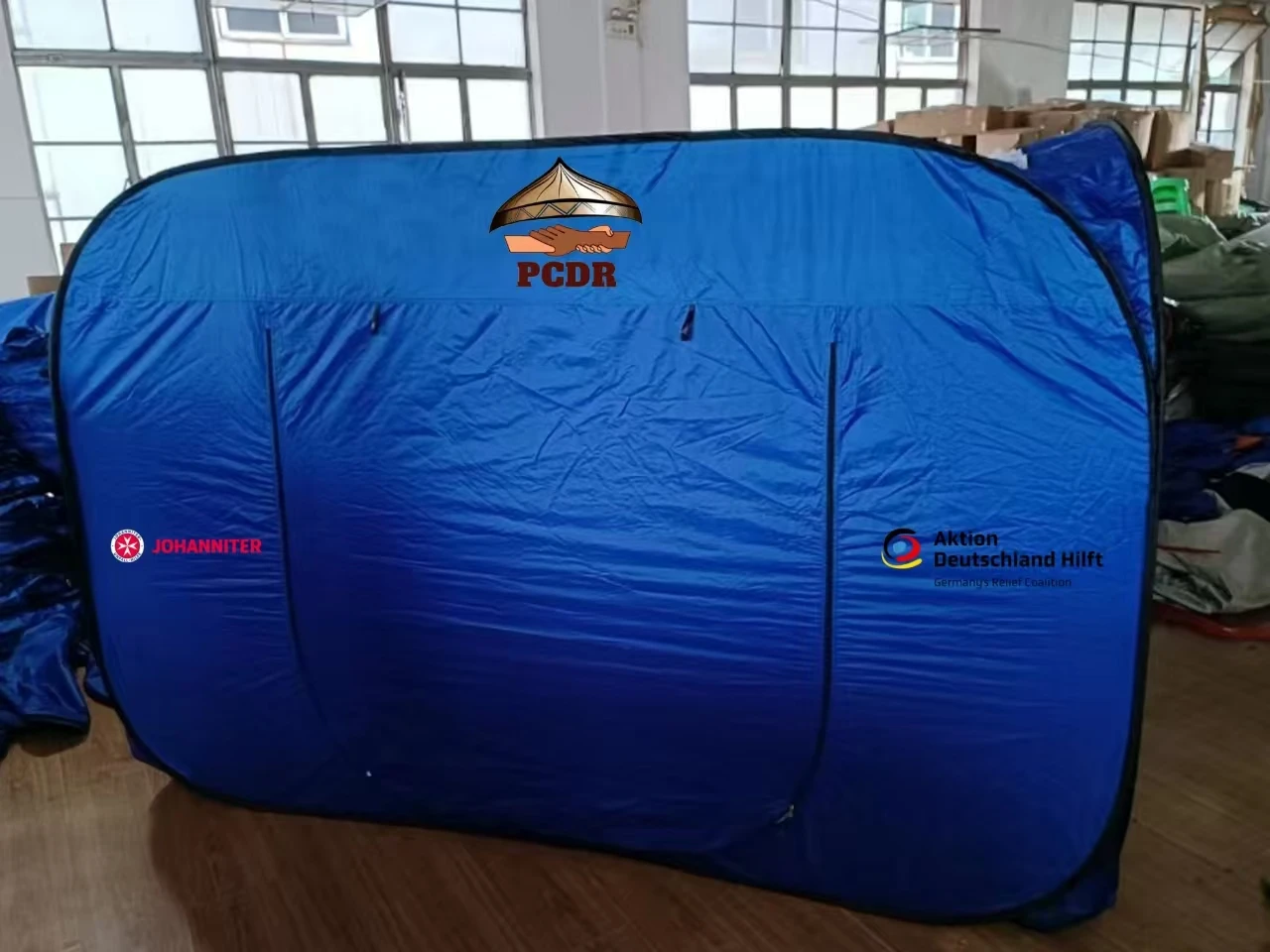 Isolation 2.4*1.8m  Emergency Tent Blue Modular Winterized Tent Disaster Relief Emergency Shelter Tube Disaster Relief Tent