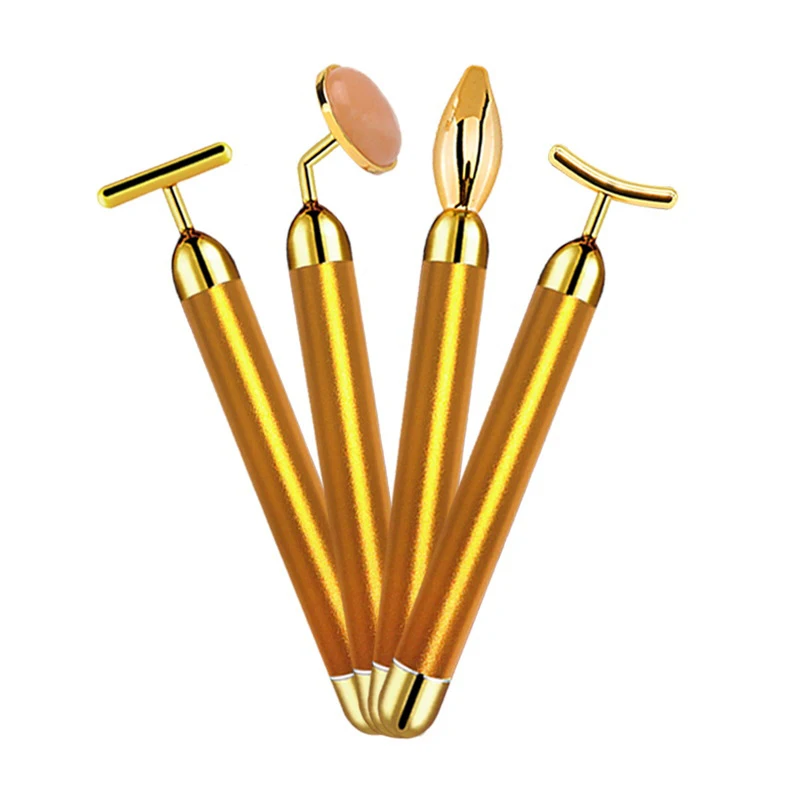 Wholesale 24k gold beauty skin care face massager 4 in 1 roller electric