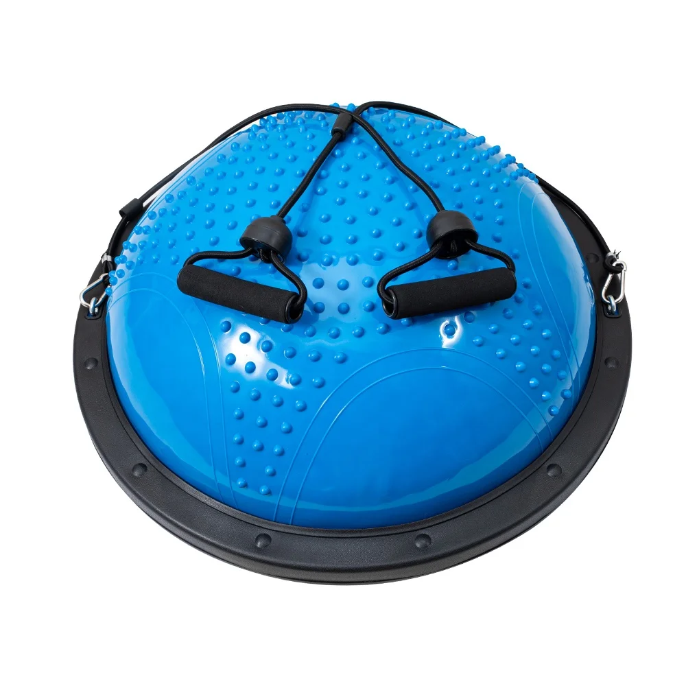 Спортивные упражнения с логотипом на заказ, Балансирующий мяч с массажной точкой, мяч для пилатеса из ПВХ, мяч для йоги с ручками