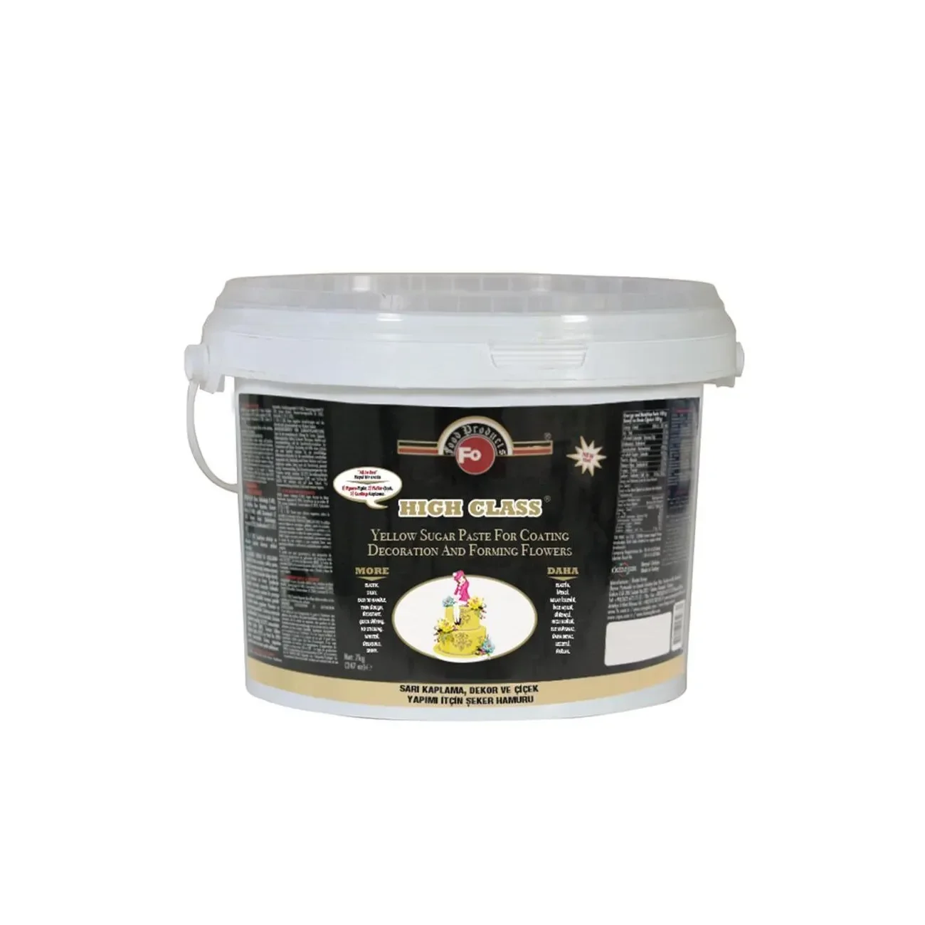 Yellow High Class Sugar Paste for Coating, Decoration and Flower Making 7 kg