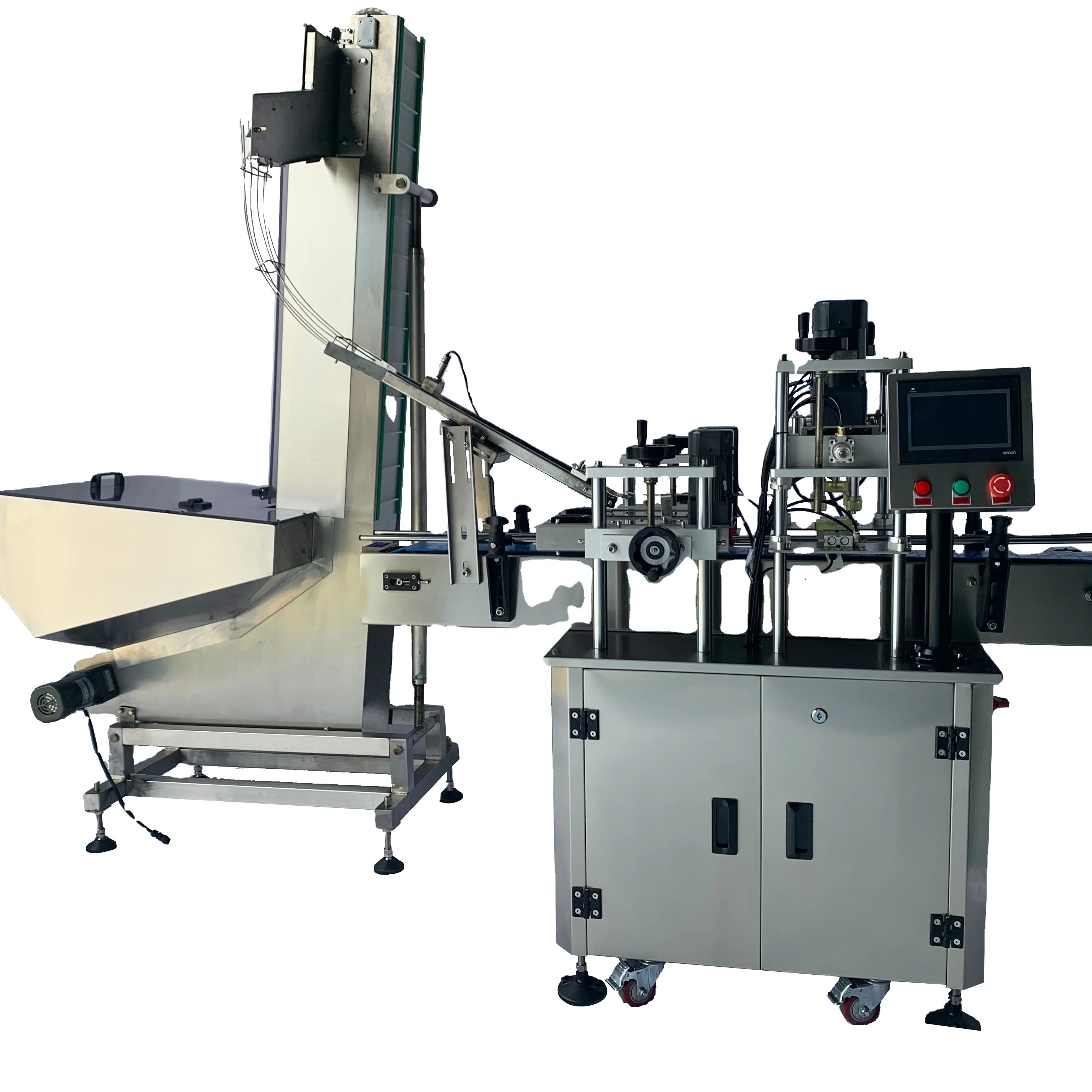 
Automatic Feeder Twist Off Plastic Glass Jar Bottle Capping Machine Automatic Can Capping Machine Liner Screw Machine 