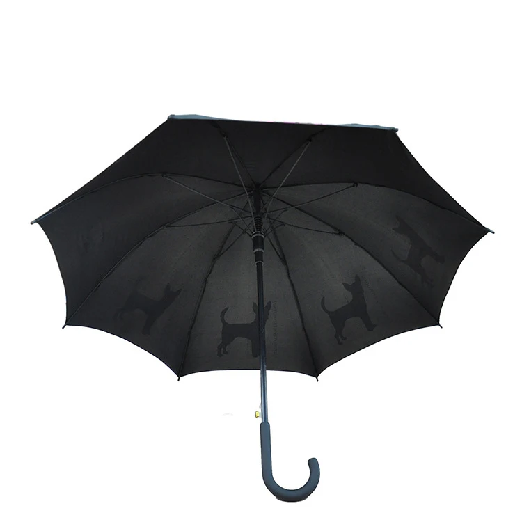 Custom pet long handle umbrella dog pattern umbrella straight rod dog umbrella