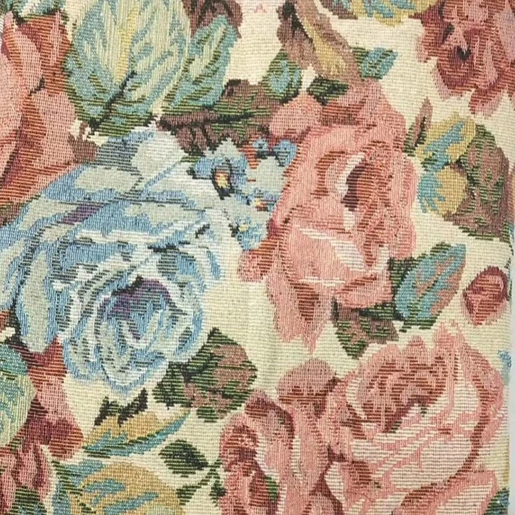 Large factories make high quality floral jacquard fabric satin jacquard dress fabric