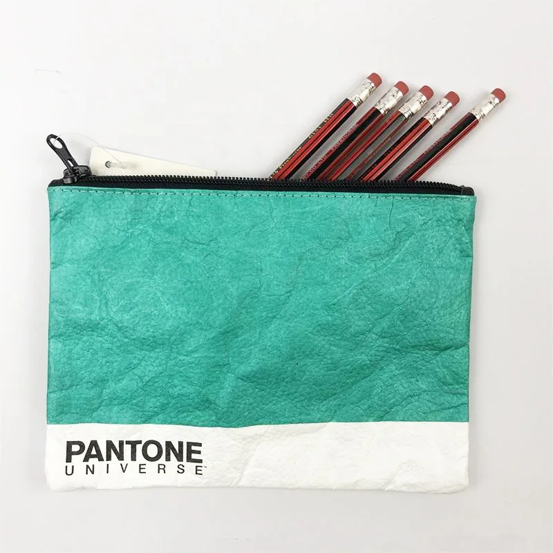 New Material Tyvek  Green And White China Pencil Pouch