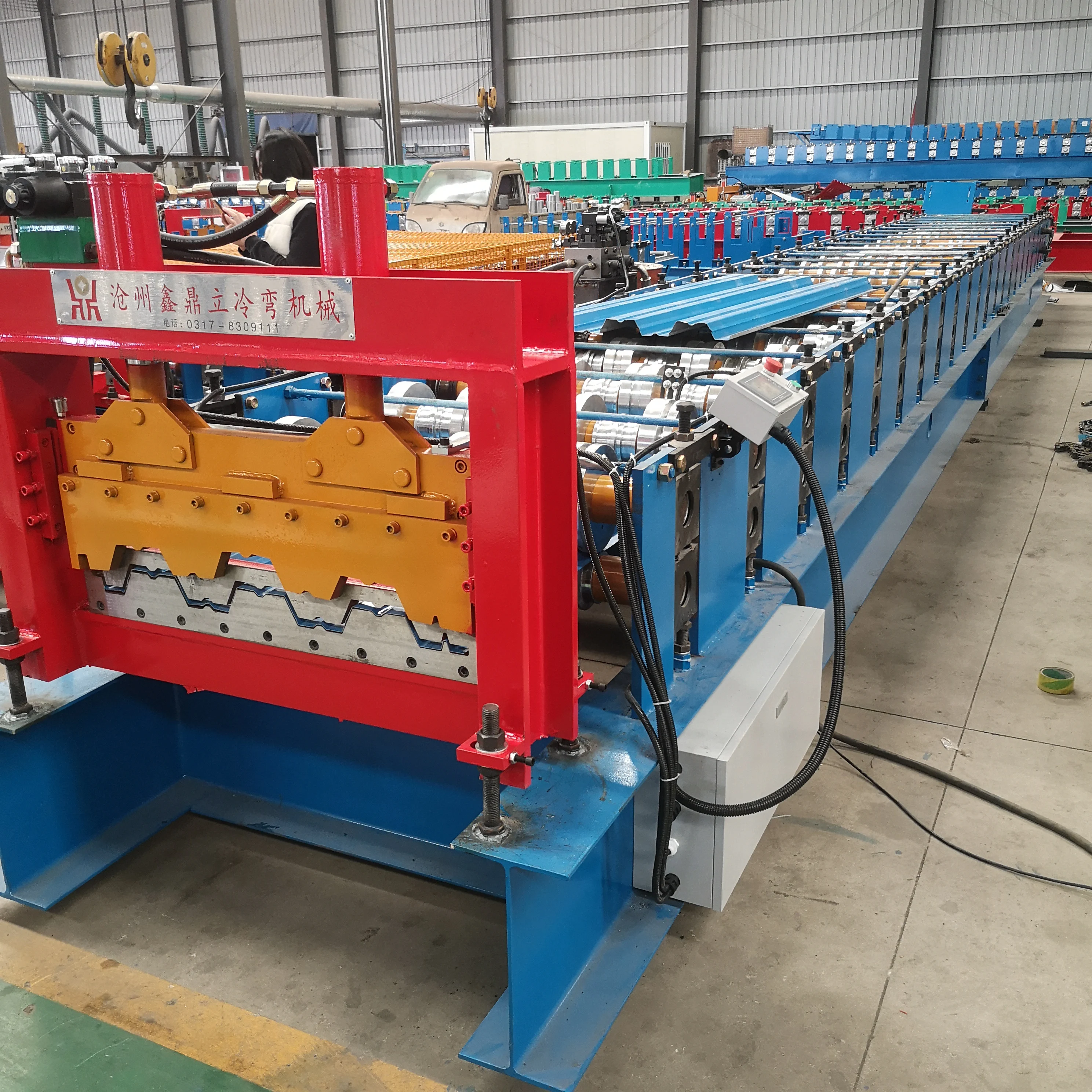 overseas service metal floor deck forming machine
