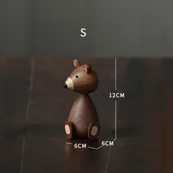 Скандинавский ветер, украшение в виде орехового медведя, декоративный медведь из массива дерева для детской комнаты, креативный подарок