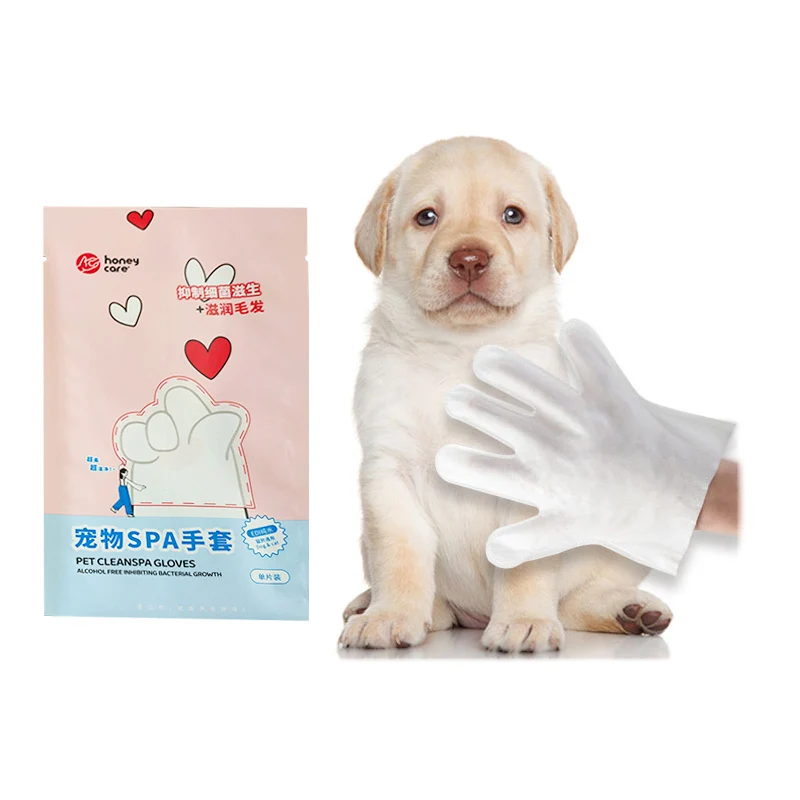 Dogs cat pet cleaning grooming brushes gloves Pet free wash non woven cleaning glove