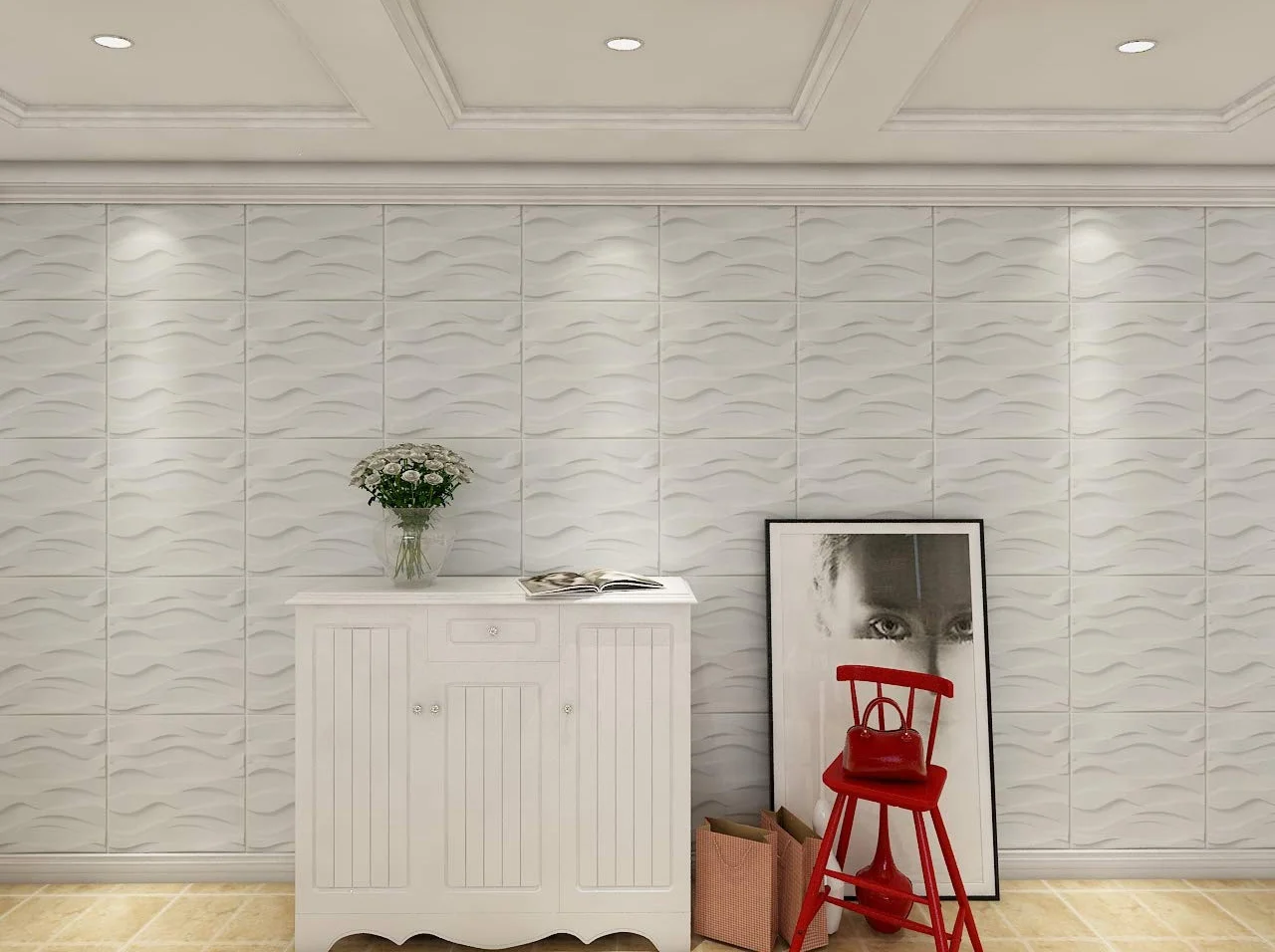 3d Fireproof Wallpaper Interior Decoration for Home