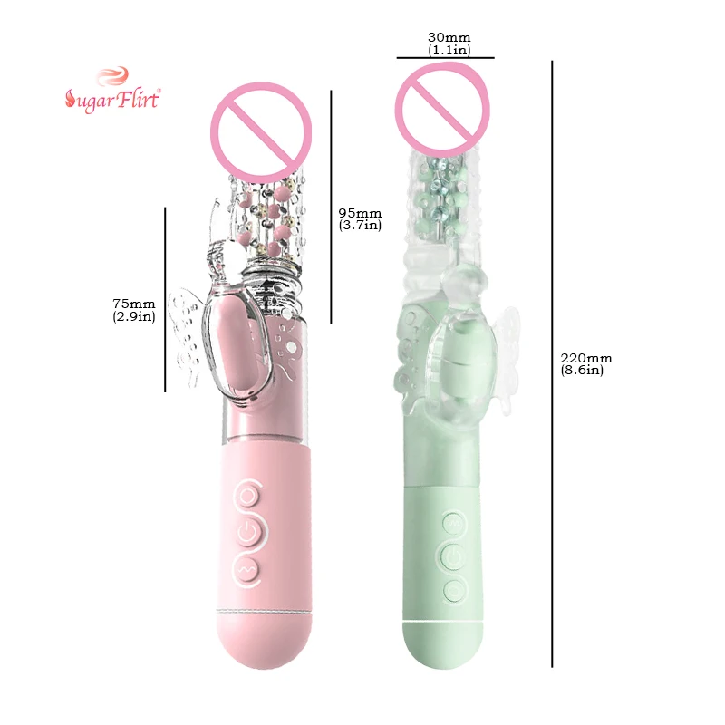 New Amazon Hot Sale Woman Sex Toy Vagina Vibrator Dildo Telescopic Rotation Stimulation g-Spot Rabbit Vibrator