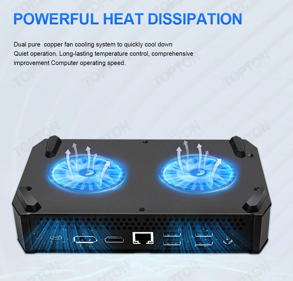Topton мини-ПК 11-го поколения i9 11900H i7 11800H 1165G7 Nuc Настольный 2 * DDR4 NVMe SSD 3x4K дисплей HTPC игровой компьютер все в одном