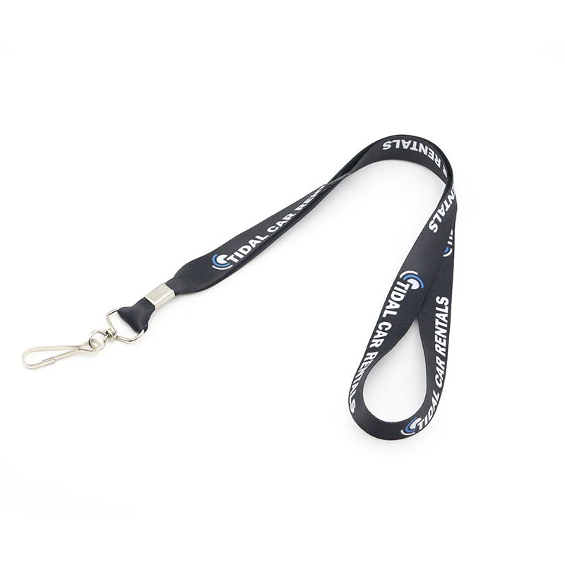 Custom Metal Rotating Card Holder ID Conference Breastpiece Sublimated Polyester Lanyard