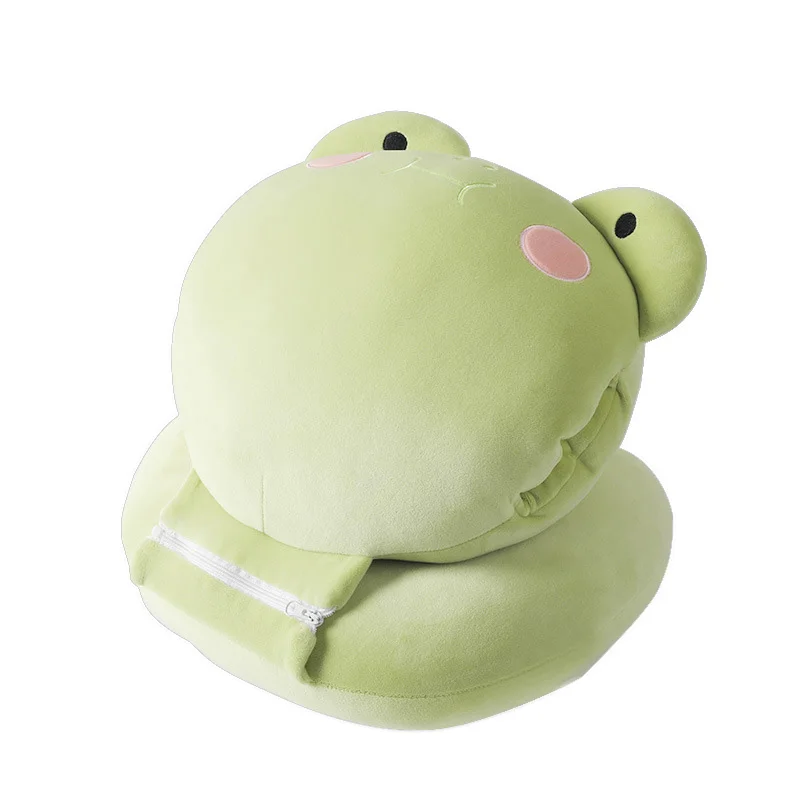 Cute Frog Multifunctional Versatile Adjustability U-Shaped Throw Neck Pillow Traction Rest