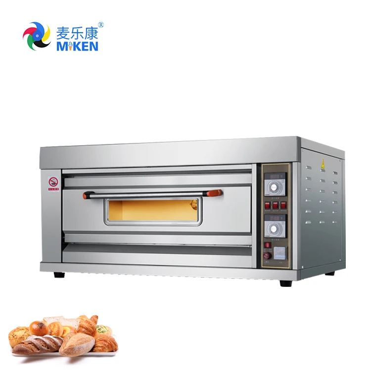 MK-1-2D Коммерческая Высококачественная электрическая пекарская печь для пиццы из нержавеющей стали с таймером