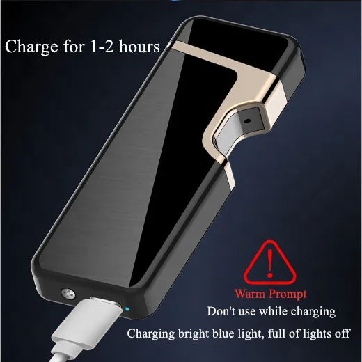DWBANG Creative New Portable Metal USB Charged Electric Lighter Plasma Laser Induction Double Arc Powerful Cigarette Lighter