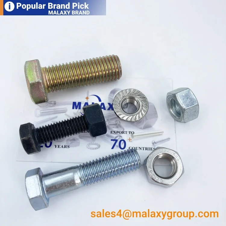 MALAXY Stainless Steel A2 Fully Threaded Hexagon Screw Din933 Bolt With Hexagon Head Din933 Bolt