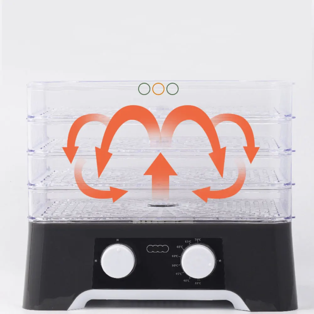 Household 5 Trays Adjustable Temperature Food Dehydrator