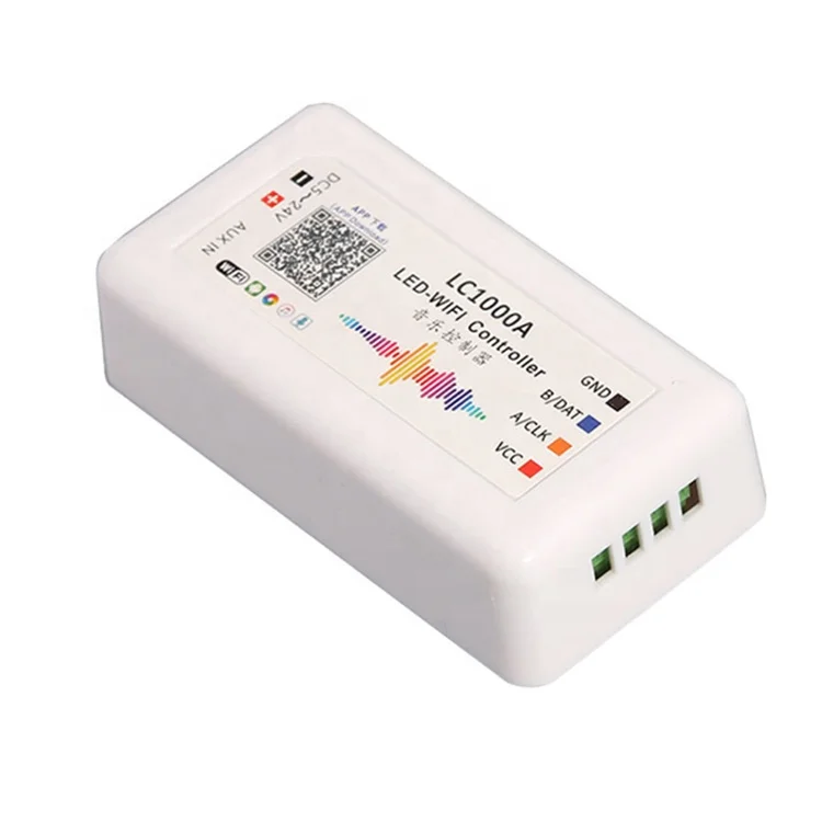 Пиксельный светодиодный музыкальный контроллер LC1000A Wifi SPI WS2811 WS2812 RGBW RGB адресуемый ws2812B