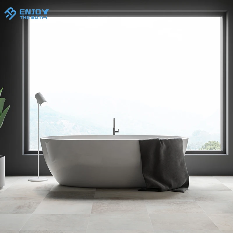 Built-In Bathtub Artificial Stone Bathroom Bath Tub Resin Solid Surface Drop In Bathtub