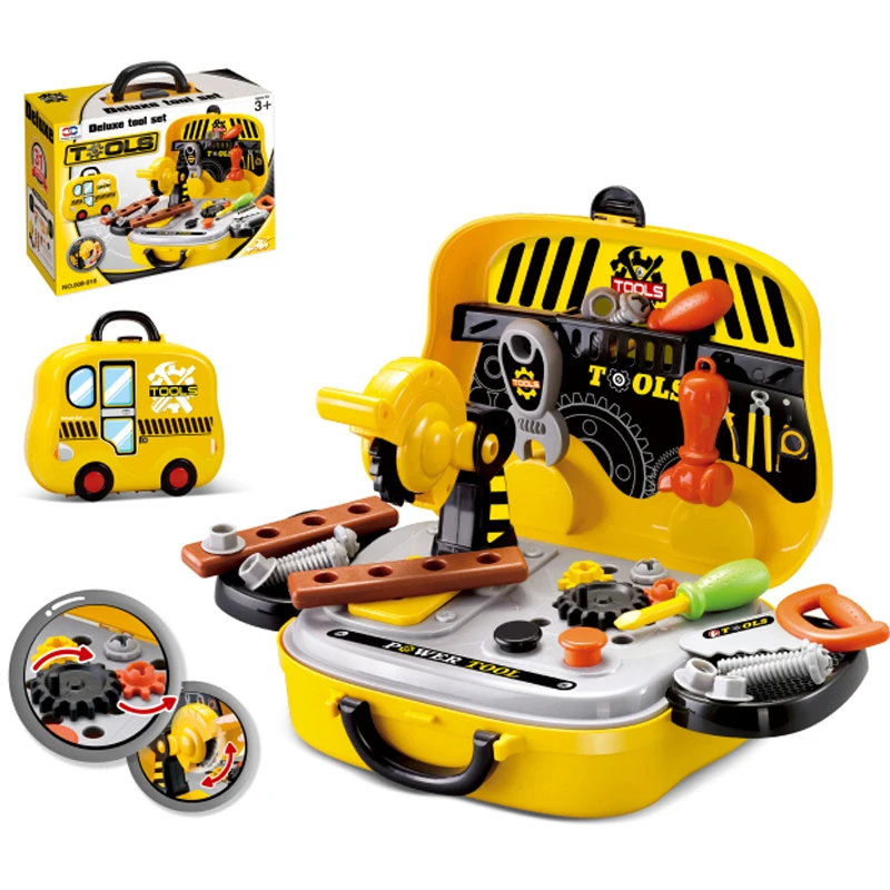 Factory wholesale plastic tool toy finely processed plastic mini tool set toy