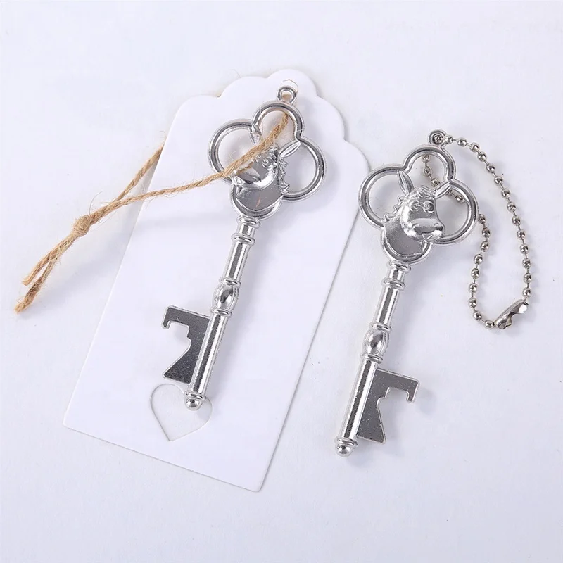 Copper Silver Hippo River Horse Shaped Keying Keychain Vintage Bottle Opener