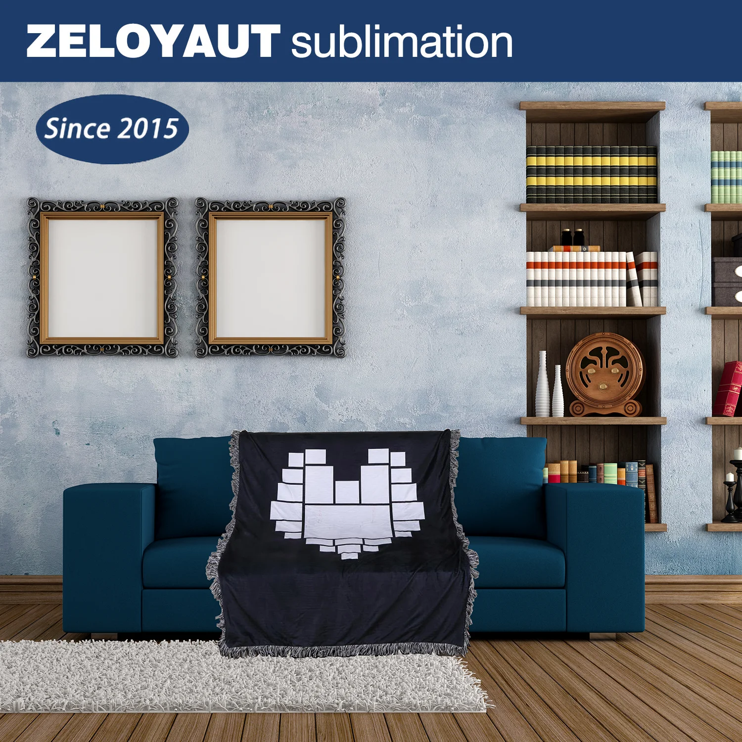 USA warehouse Sublimation blanks blanket Heart shape Short plush Custom throw blanket sublimation blankets for home decor