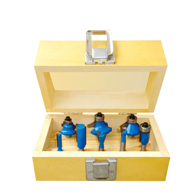 8B 8PCS Router Bits Set Carbide Tipped Router Bits for Wood Woodworking Cutter Tool Safety Milling Cutters