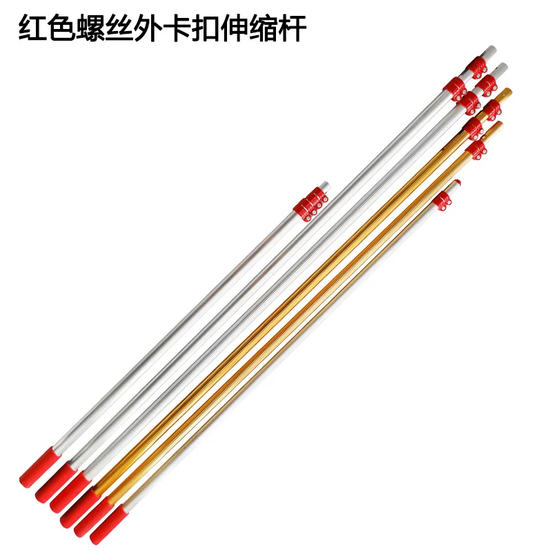 steel 2m 3m Telescopic pole for paint roller  window cleaning scraper mop extension handle