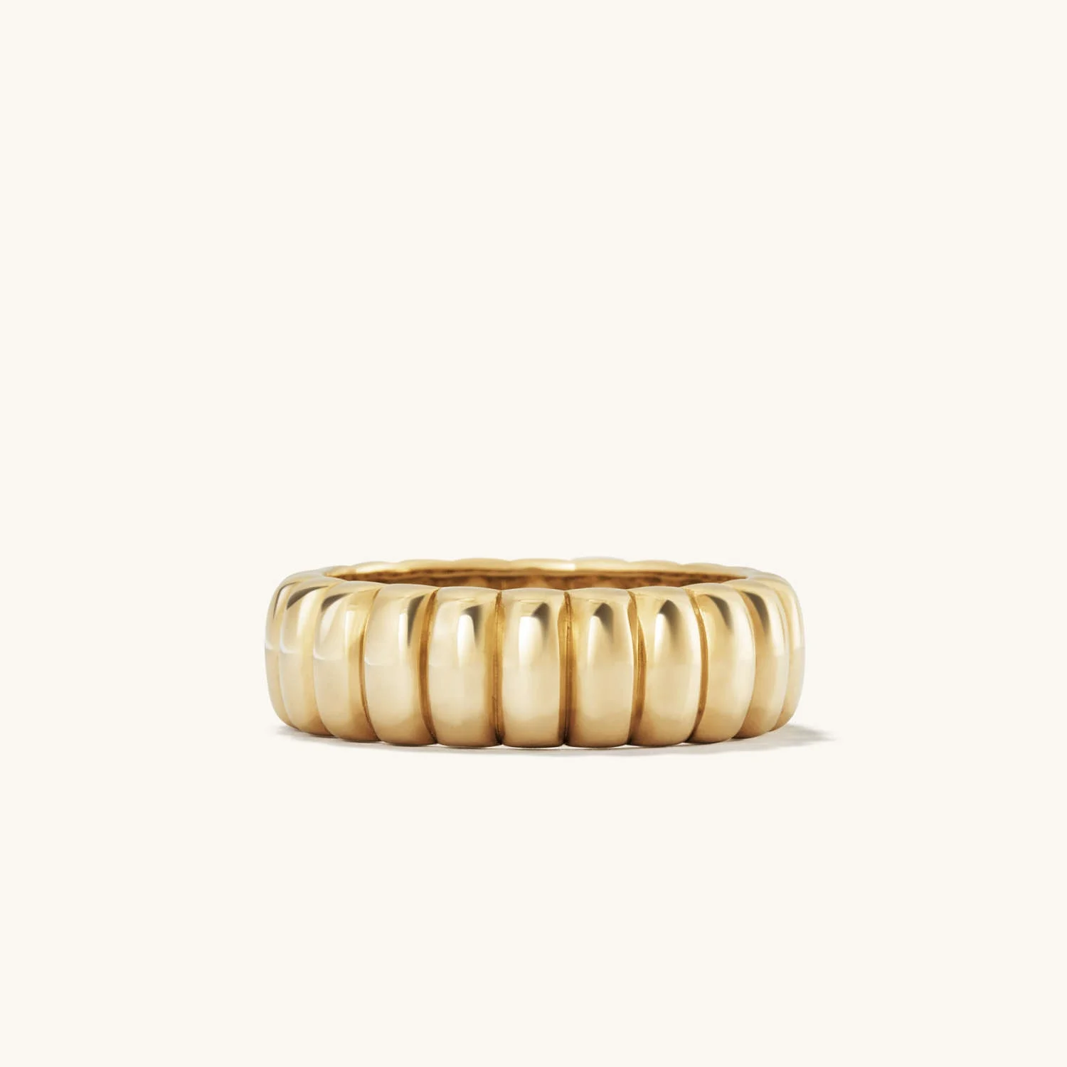 YINJU Minimalist 14k Gold 18k Gold Plating Vermeil Chunky Dome Candy Ring Fine Jewelry 925 Sterling Silver