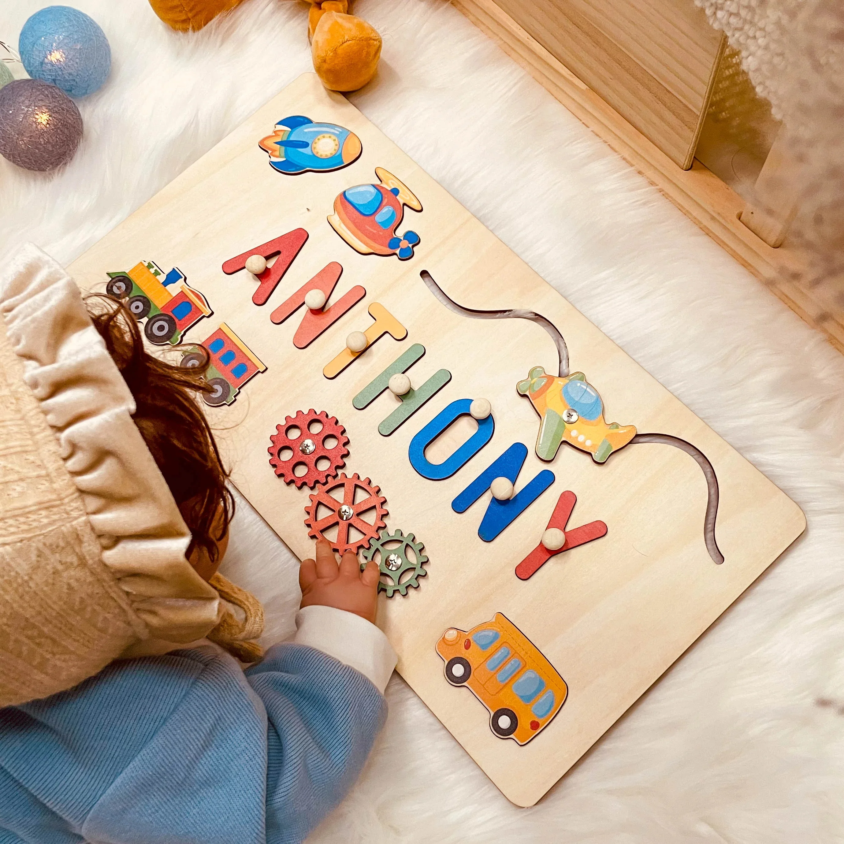 Wooden Toys kid toy puzzle Personalized Wooden Name Puzzle for dropshipping