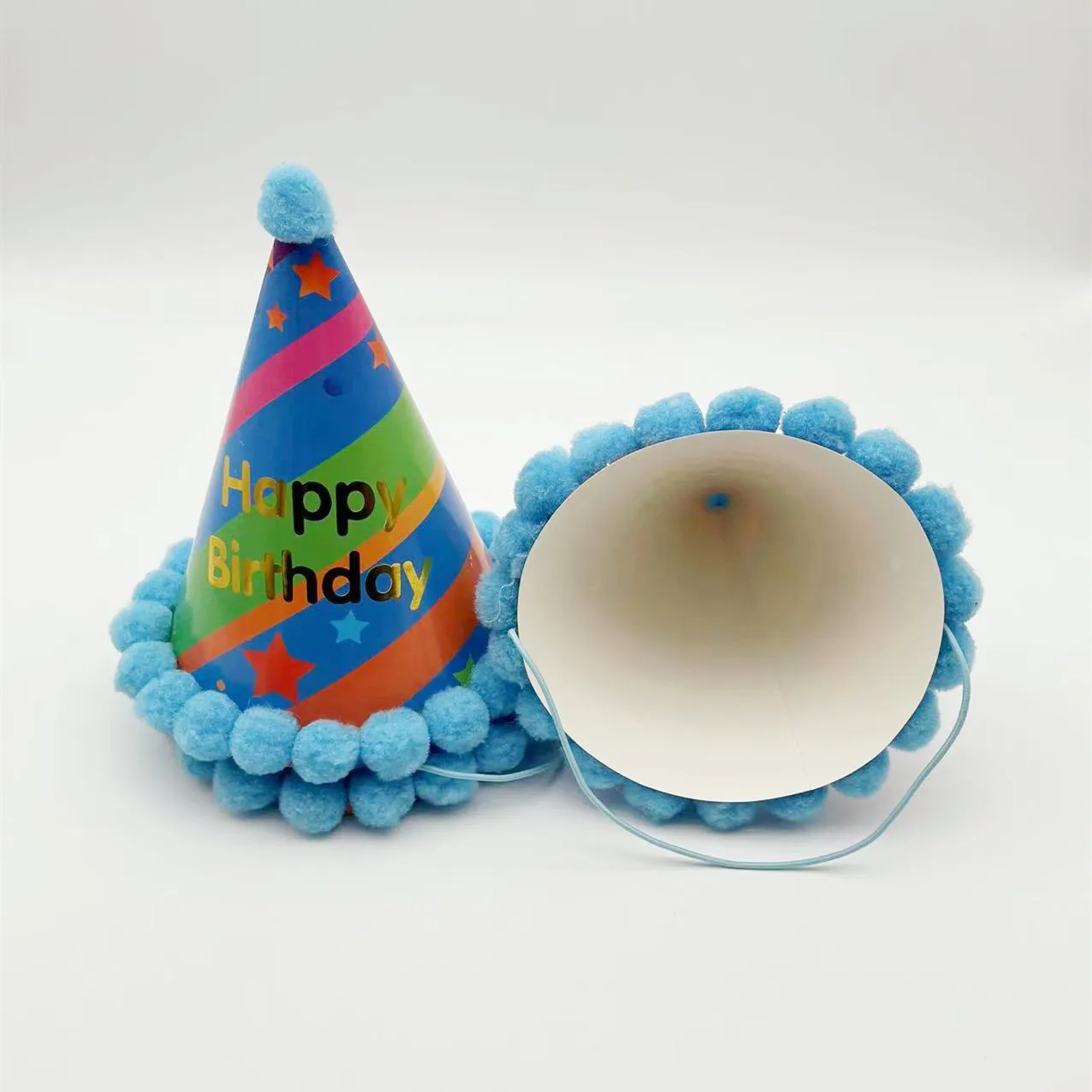 party hat birthday paper cone  Colorful With Star Funny Hats Mix Festival Carnival Party Hat