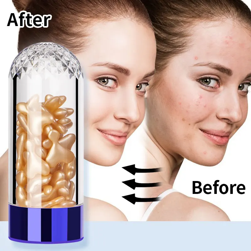 100% Natural Vegan Firming Nourishing Face Skin Care Essential Oil Anti-aging Repair Capsule Serum