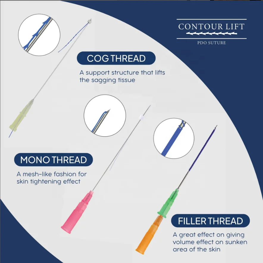 REJEON korea pdo threads molding cog 4d fios pdo thread cones cog w sharp both jaw cheek neck coreanos minerva thread 19g 100mm