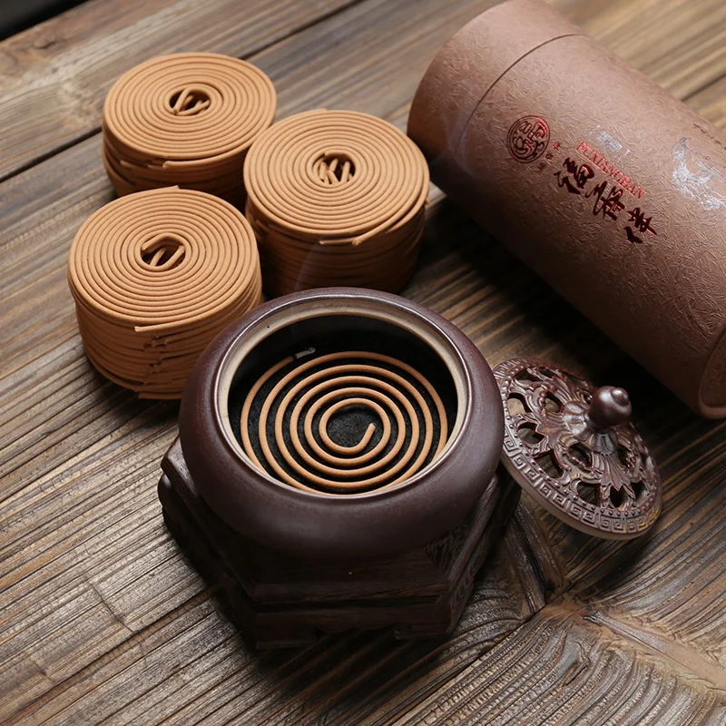 Spring Chinese incense coil study office aromatherapy Jasmine light brown
