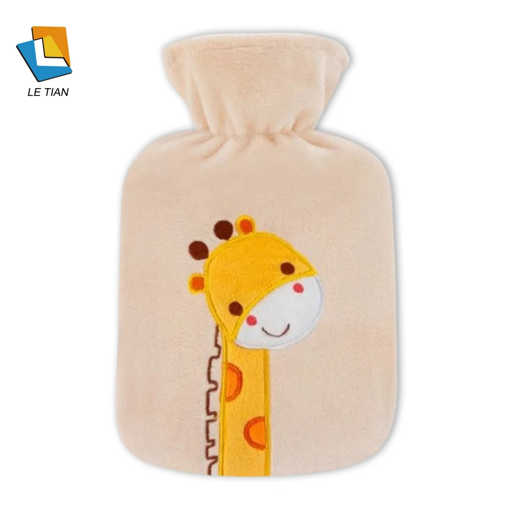 cartoon panda fleece rubber hot water bottle covers teddy bear pattern