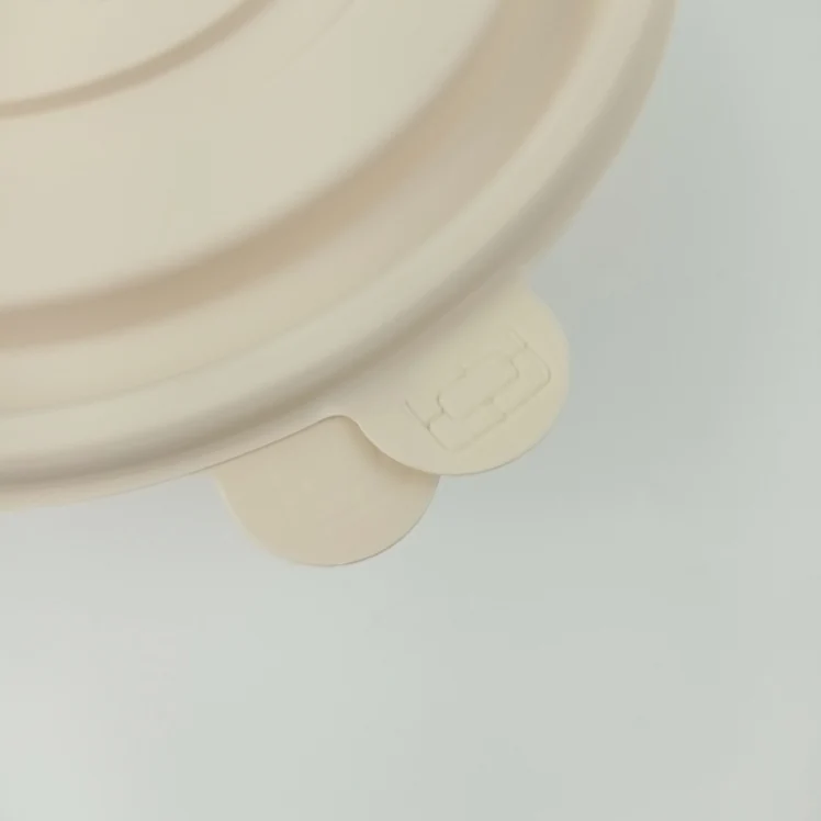 Custom Disposable Round Biodegradable Cornstarch Lunch Packaging Food Containers Salad Soup Bowl With Lid