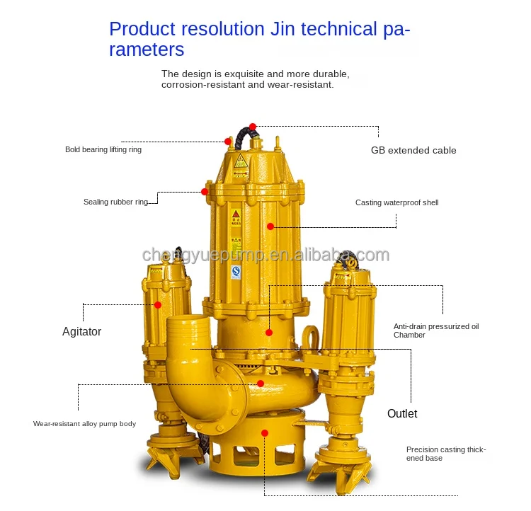 Electric Submersible slurry pump single stage hydraulic sand pump for river dredging